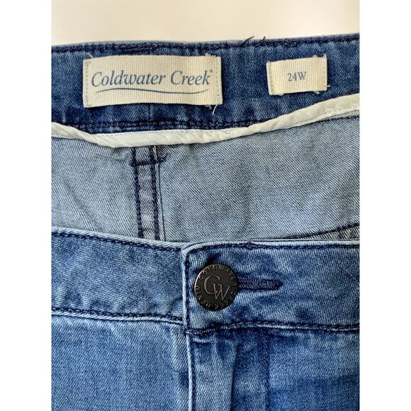 Coldwater Creek CWC Jeans 24W Blue Light Wash Straight Leg Classic Waist - Picture 10 of 10